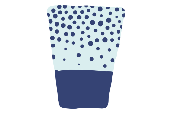 Cute Drinking Glass with Decorative Blue: A Creative Asset