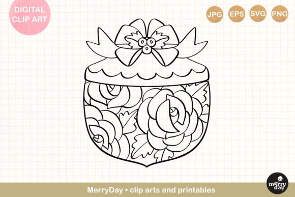 Decorative Acorn Ornament Line Art: A Charming Design Asset