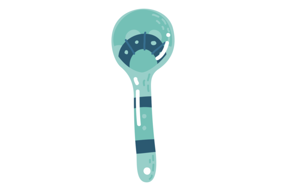 Decorative Ceramic Spoon. Big Dining Too: A Creative Typeface