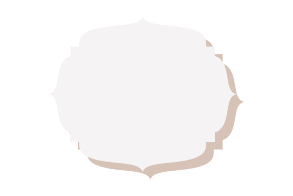 Decorative Paper Frame: White Blank Stic Design Asset