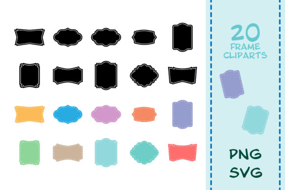 Elevate Your Brand with 20 Decorative Frame Cliparts