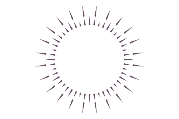 Radial Decorative Line Frame: Vintage Badge Appeal