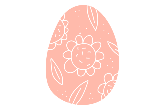 The Charming Appeal of Pink Egg with Decorative Pattern. Cute E