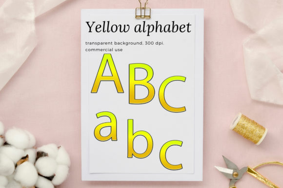Yellow Typo: Crafting Joyful Branding with a Decorative Alphabet